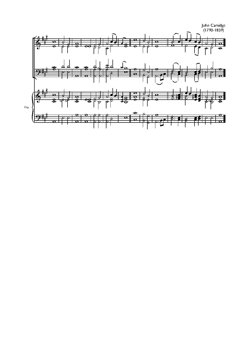 Double chant in A major - Choir Script PDF Thumbnail