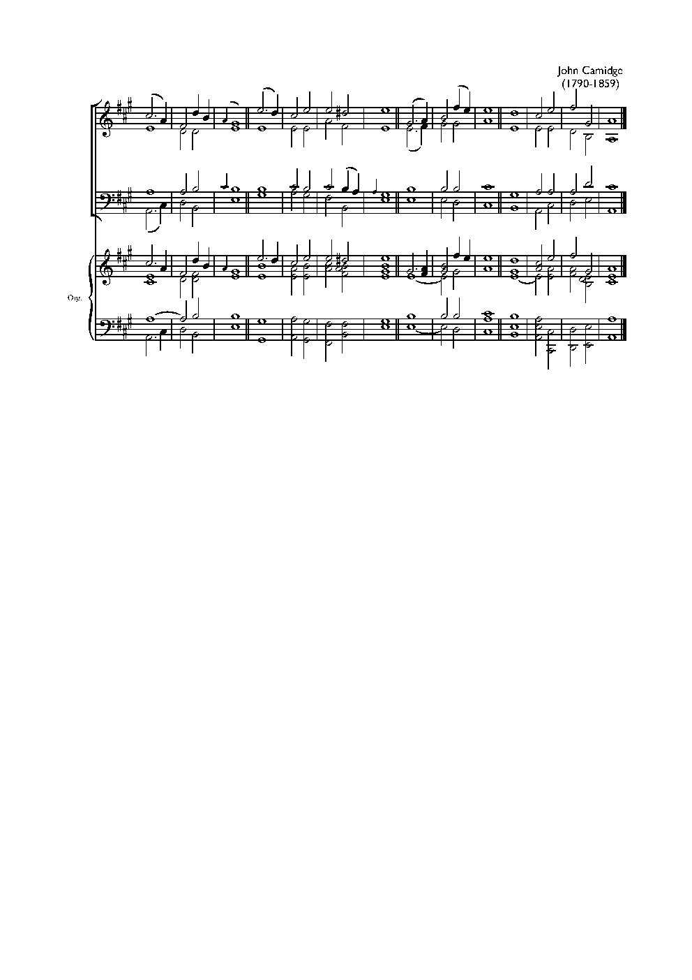 Double chant in A major III - Choir Script PDF Thumbnail