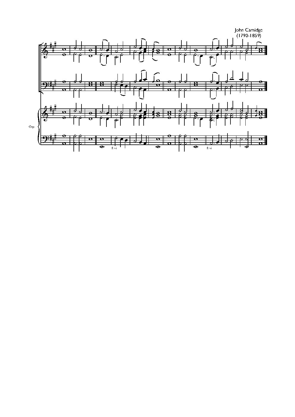 Double chant in A major IV - Choir Script PDF Thumbnail