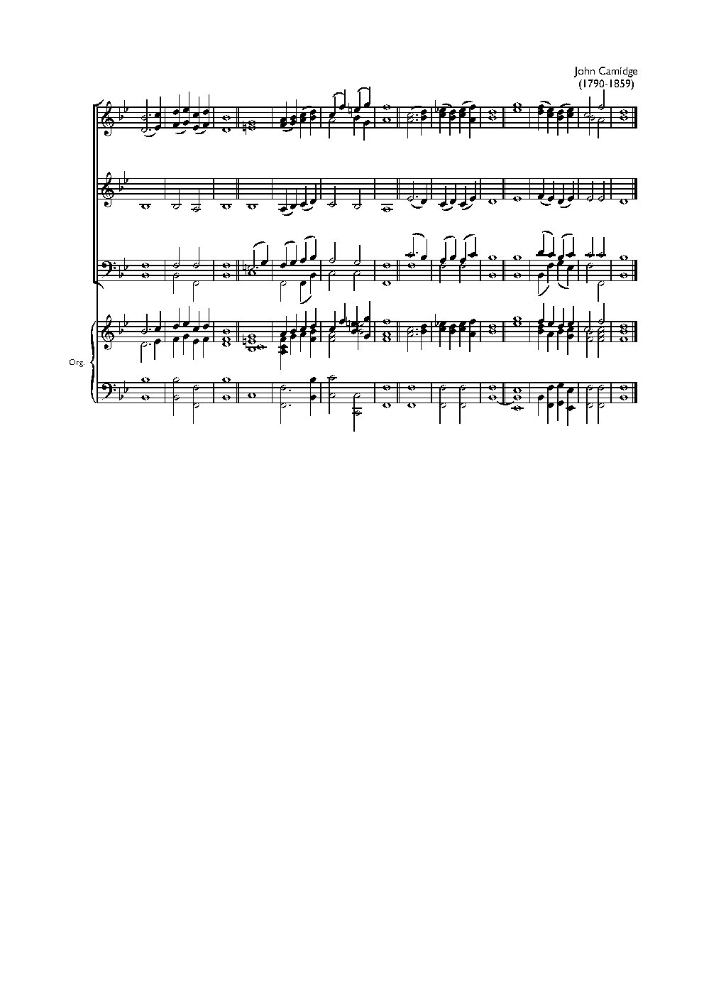 Double chant in B flat major II