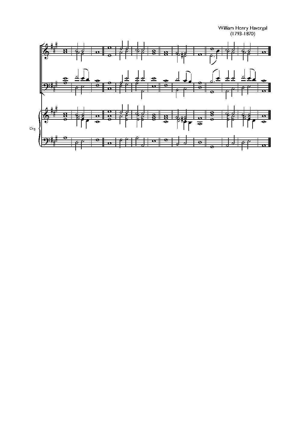 Double chant in A major I