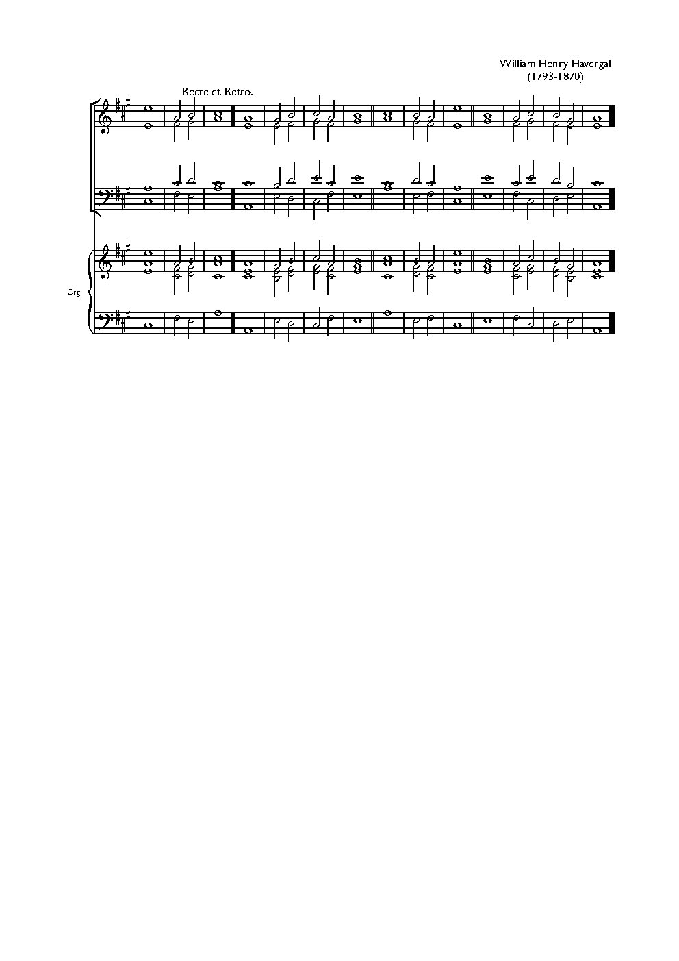 Double chant in A major III - Choir Script PDF Thumbnail