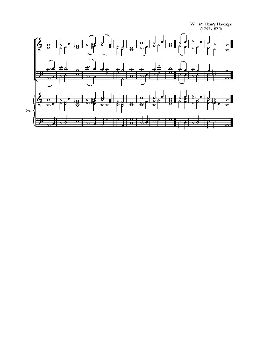 Double chant in A minor I - Choir Script PDF Thumbnail