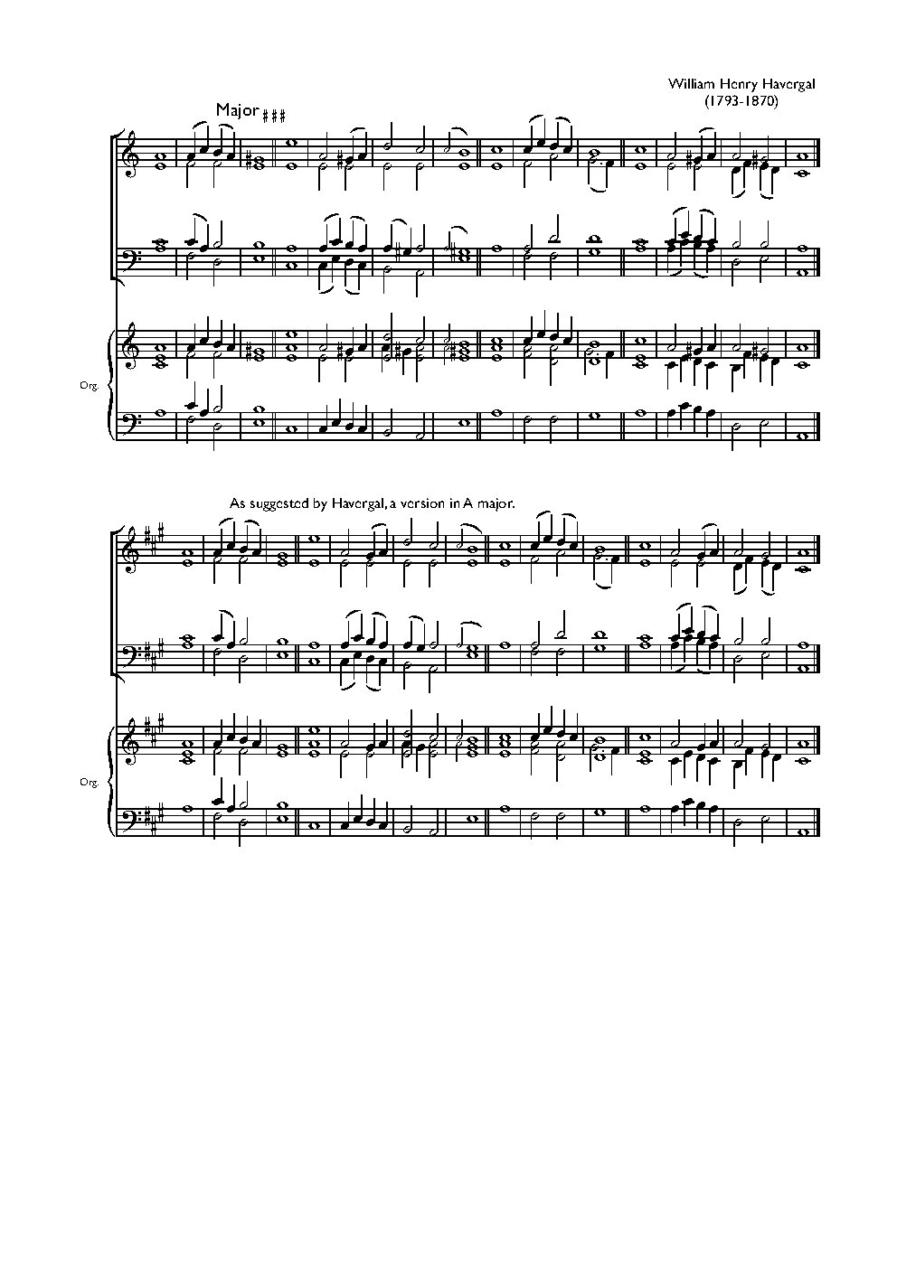 Double chant in A minor II - Choir Script PDF Thumbnail