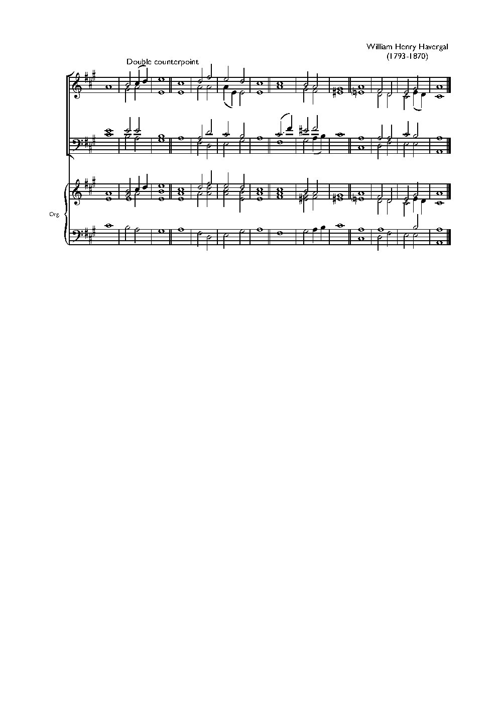 Double chant in A major IV