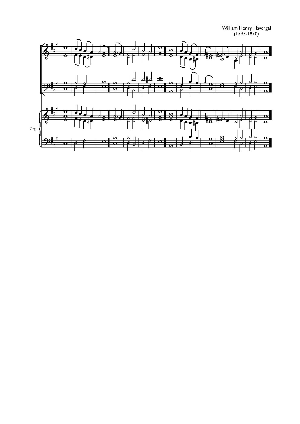Double chant in A major V