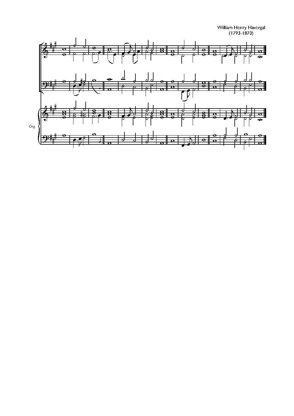 Double chant in A major VI