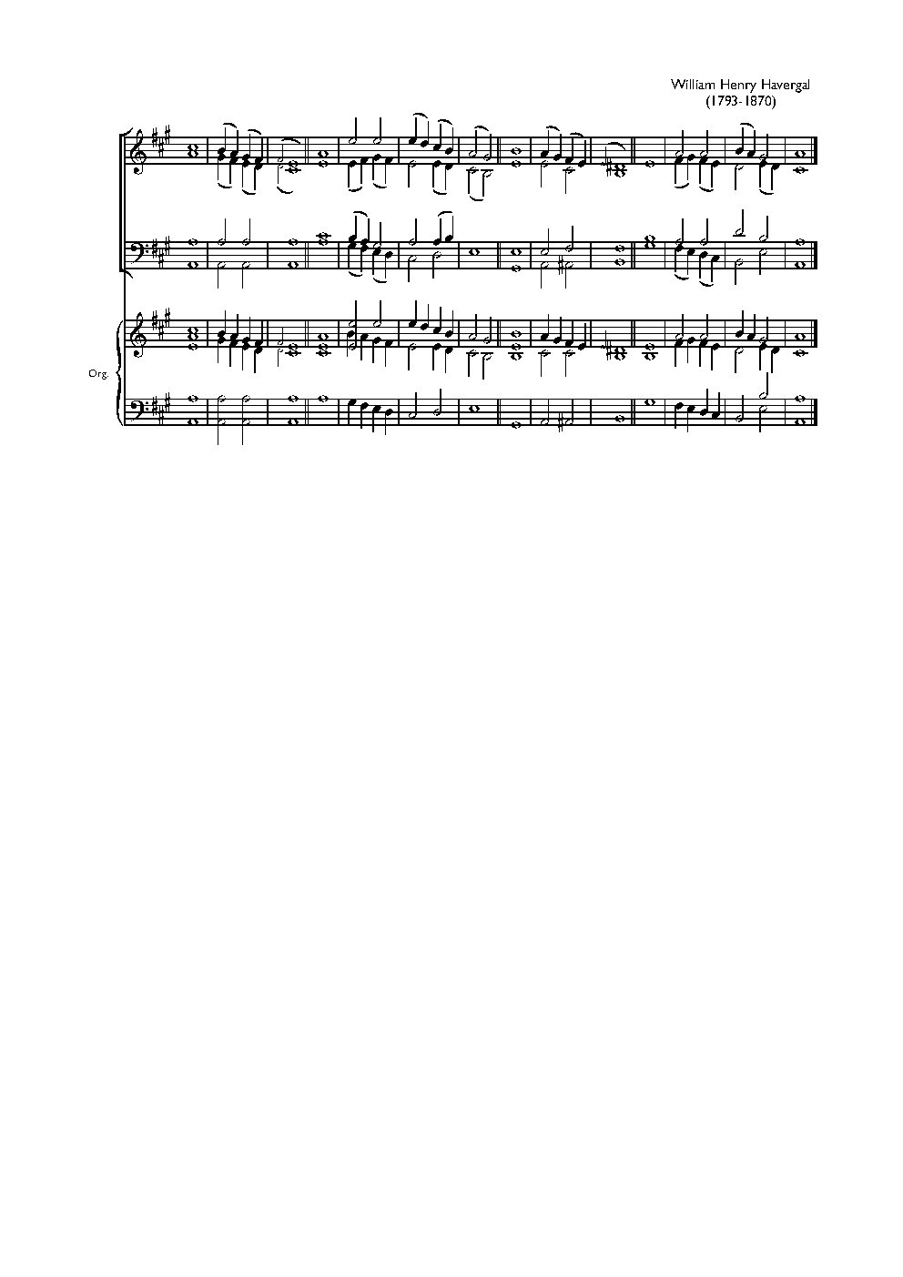 Double chant in A major VIII - Choir Script PDF Thumbnail