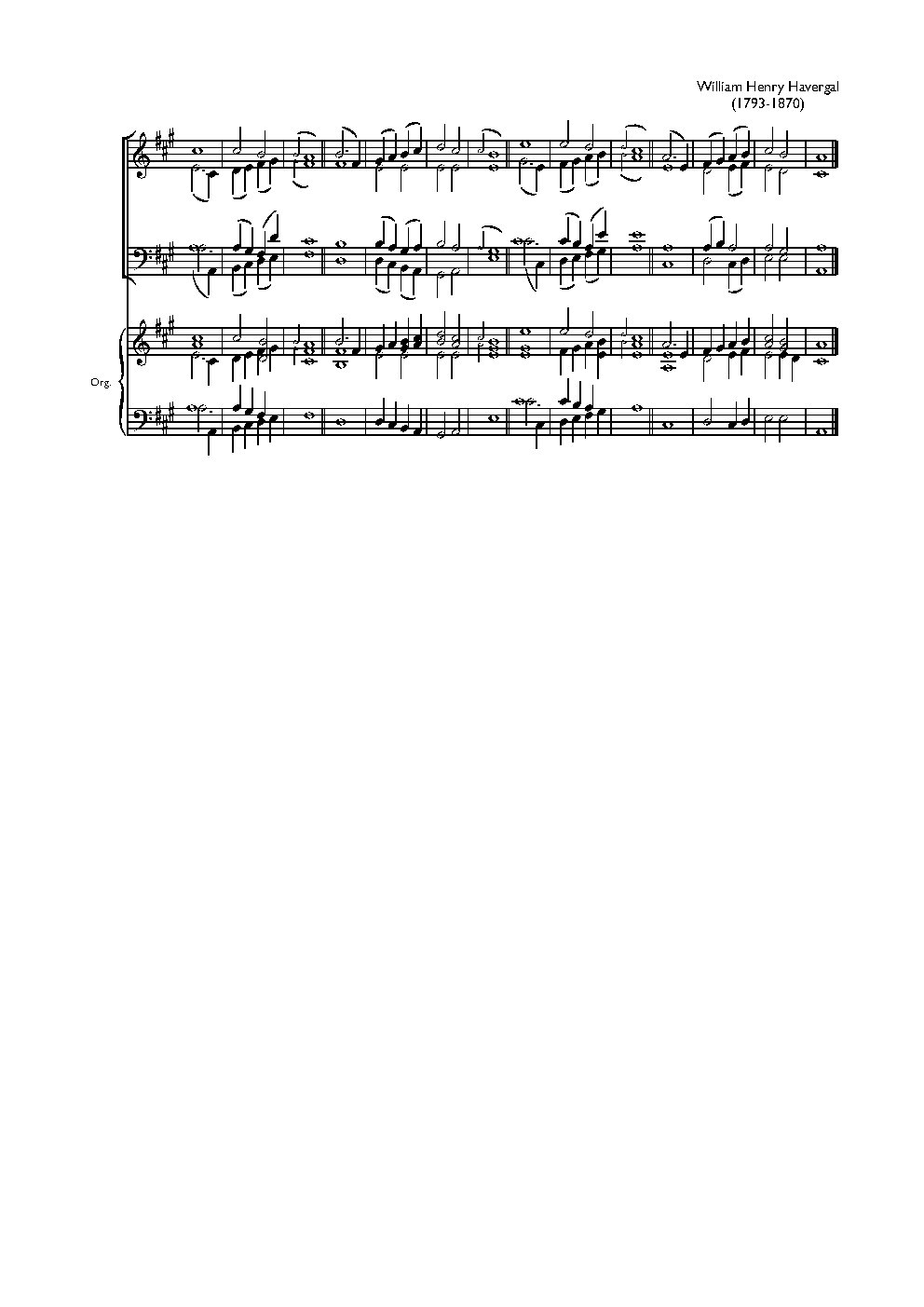 Double chant in A major IX - Choir Script PDF Thumbnail