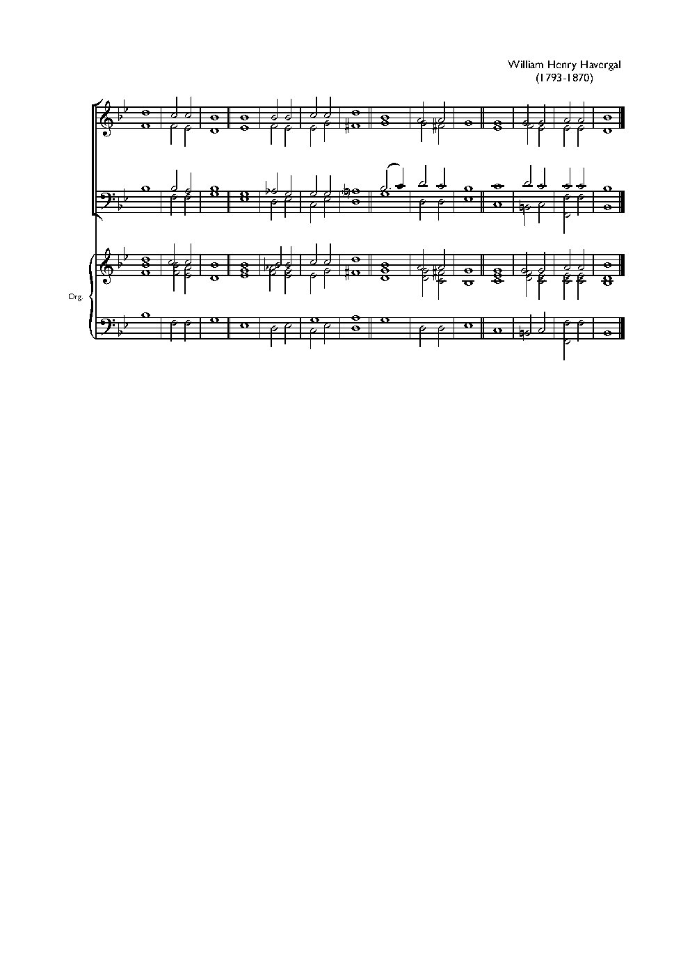Double chant in B flat major I