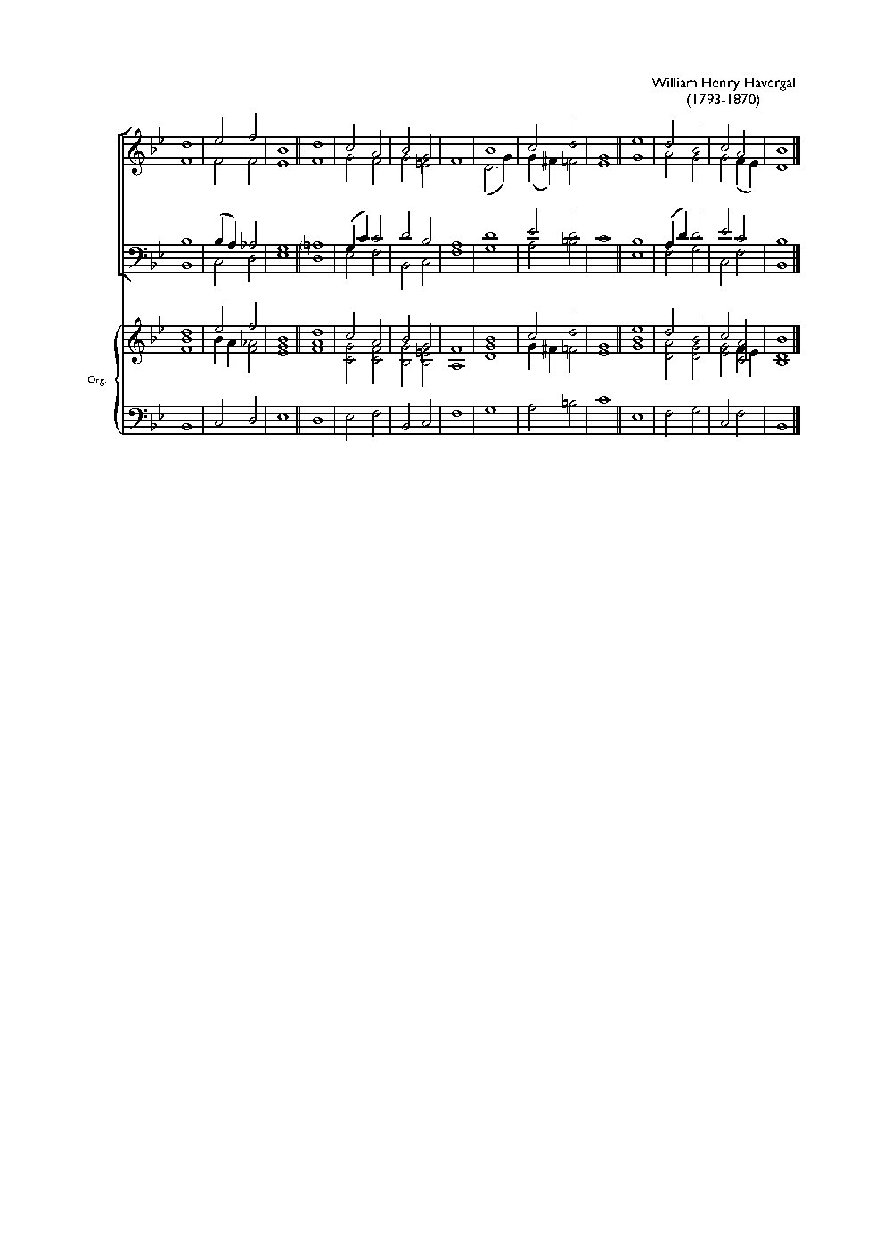Double chant in B flat major III
