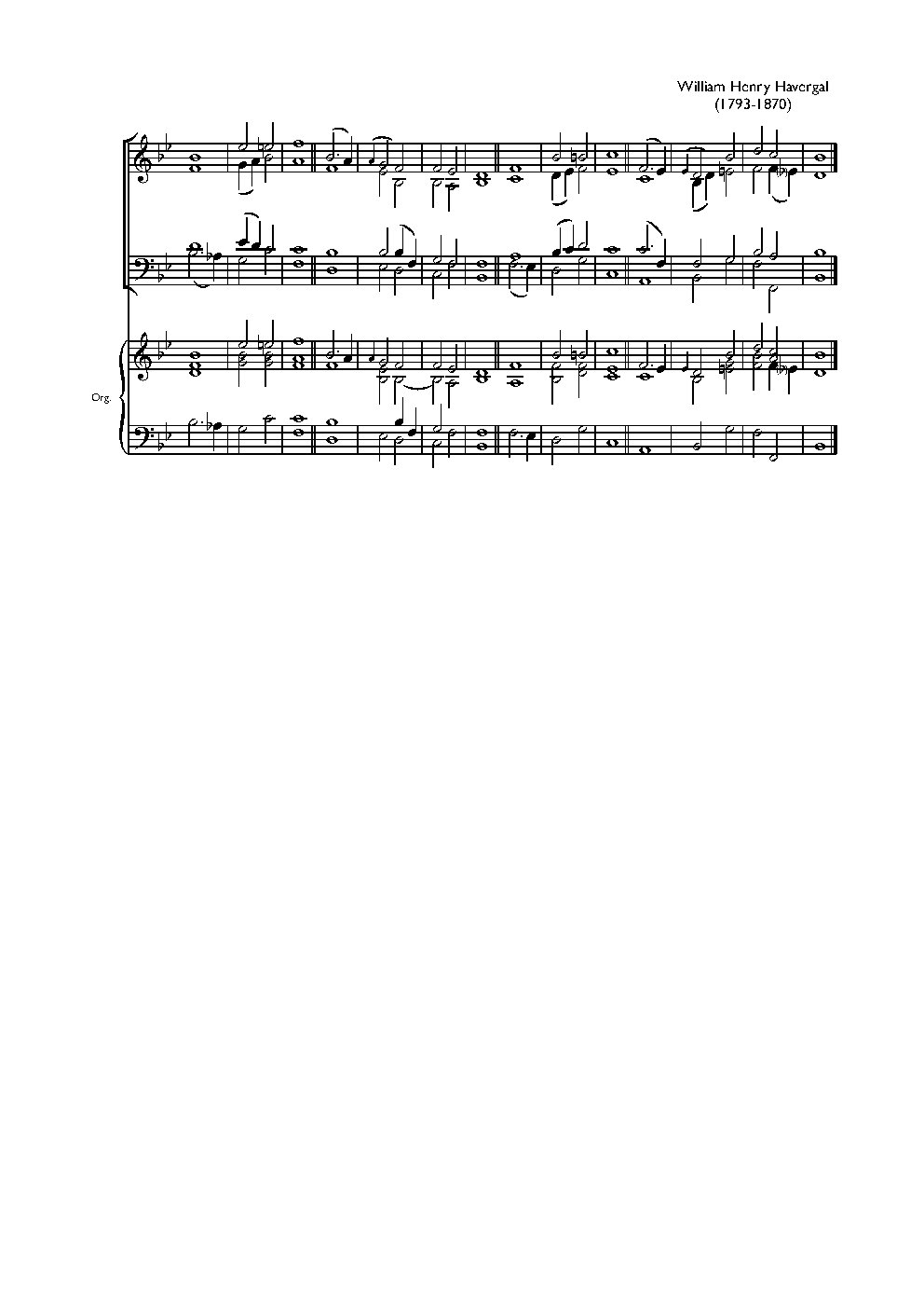 Double chant in B flat major IV