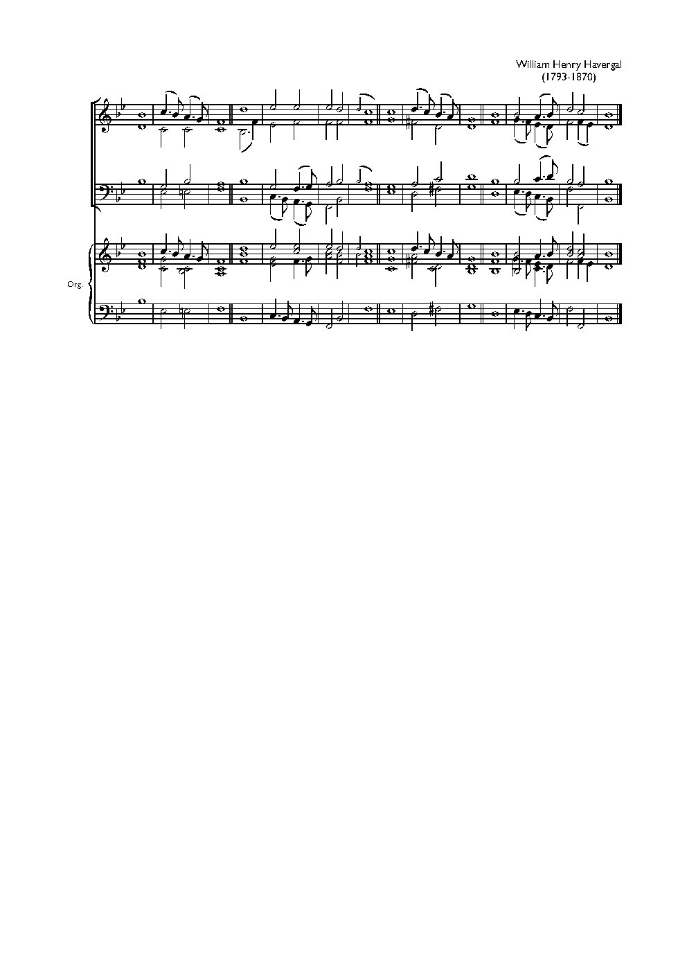 Double chant in B flat major II
