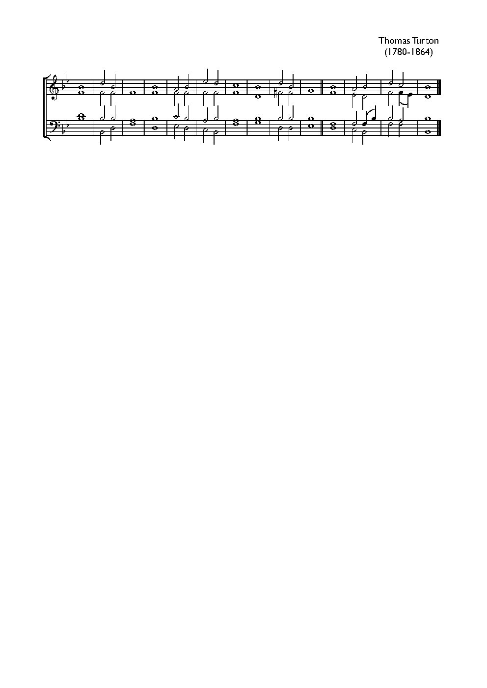 Double chant in B flat major