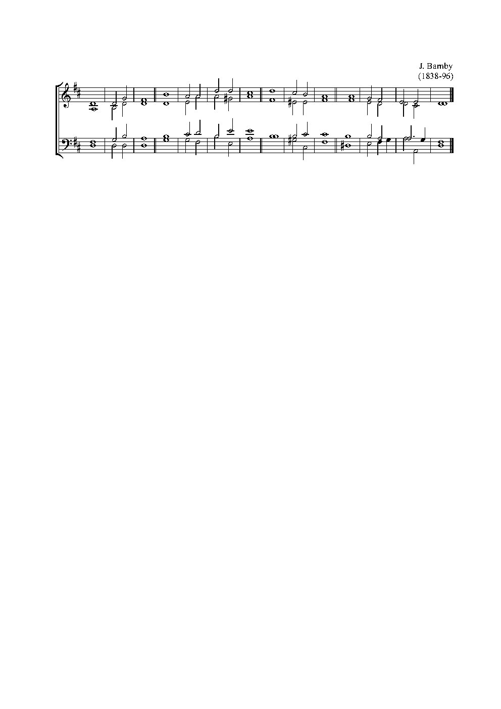 Double chant in D major