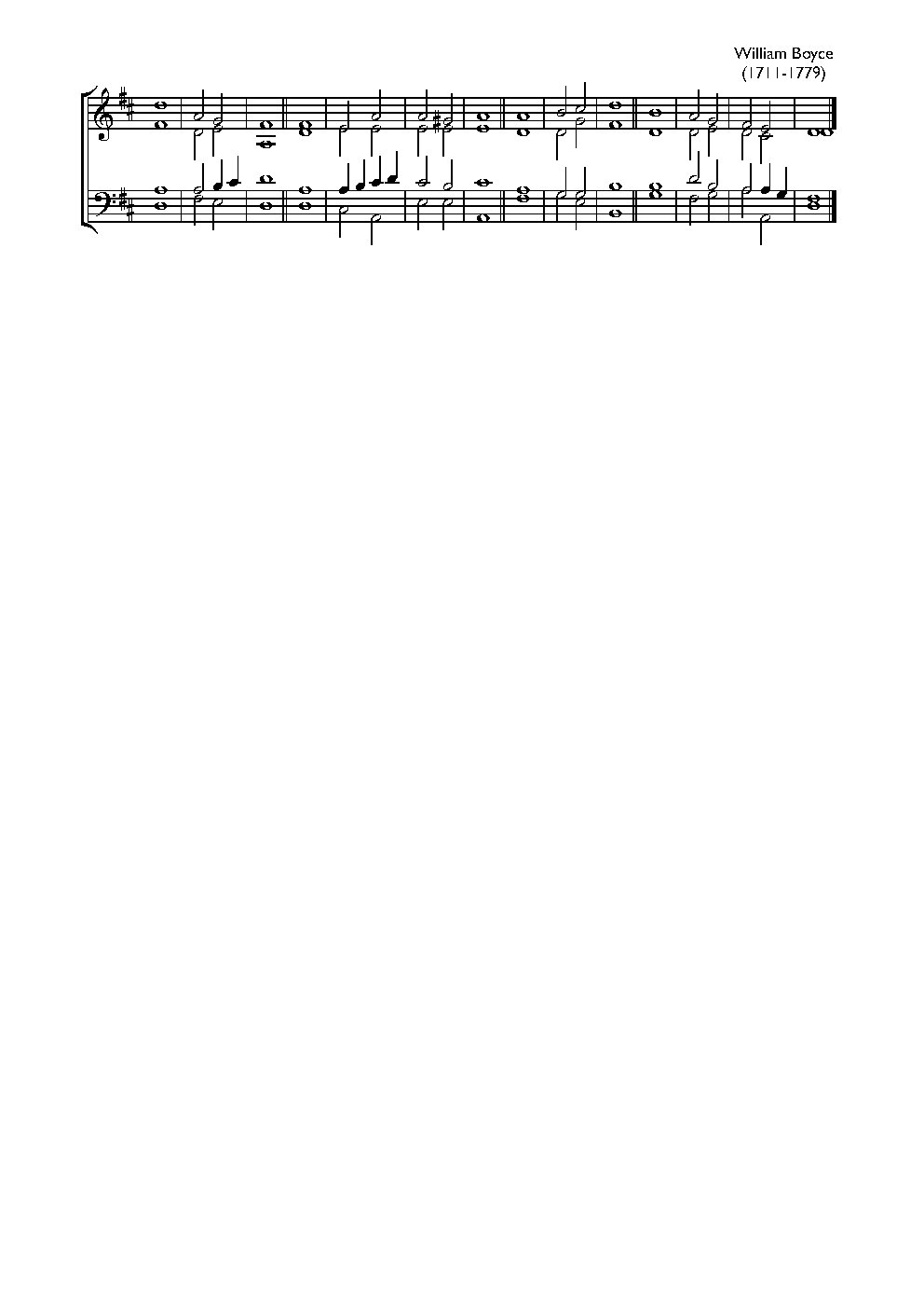 Double chant in D major