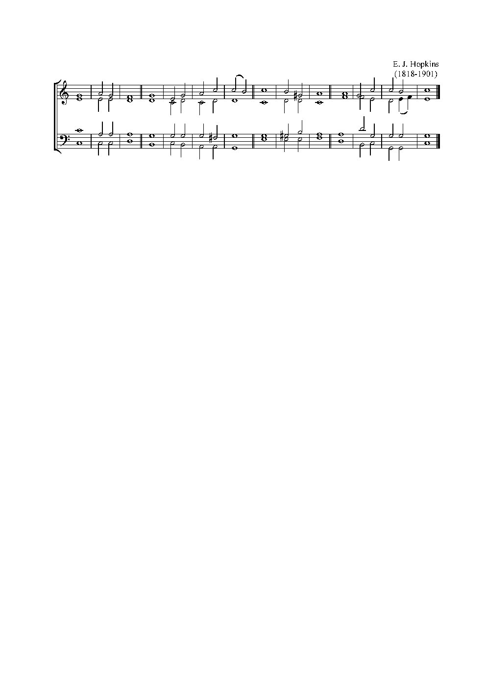 Double chant in C major - Choir Script PDF Thumbnail