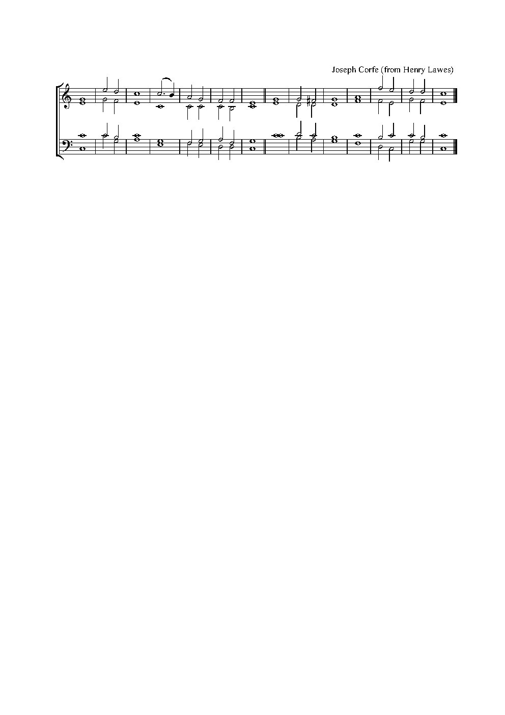 Double chant in C major - Choir Script PDF Thumbnail