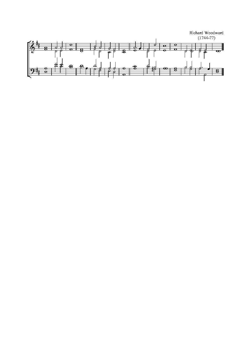 Double chant in D major