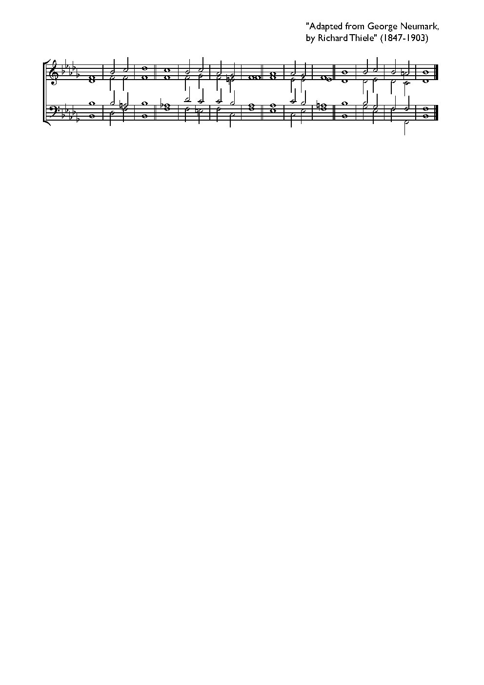 Double chant in B flat minor