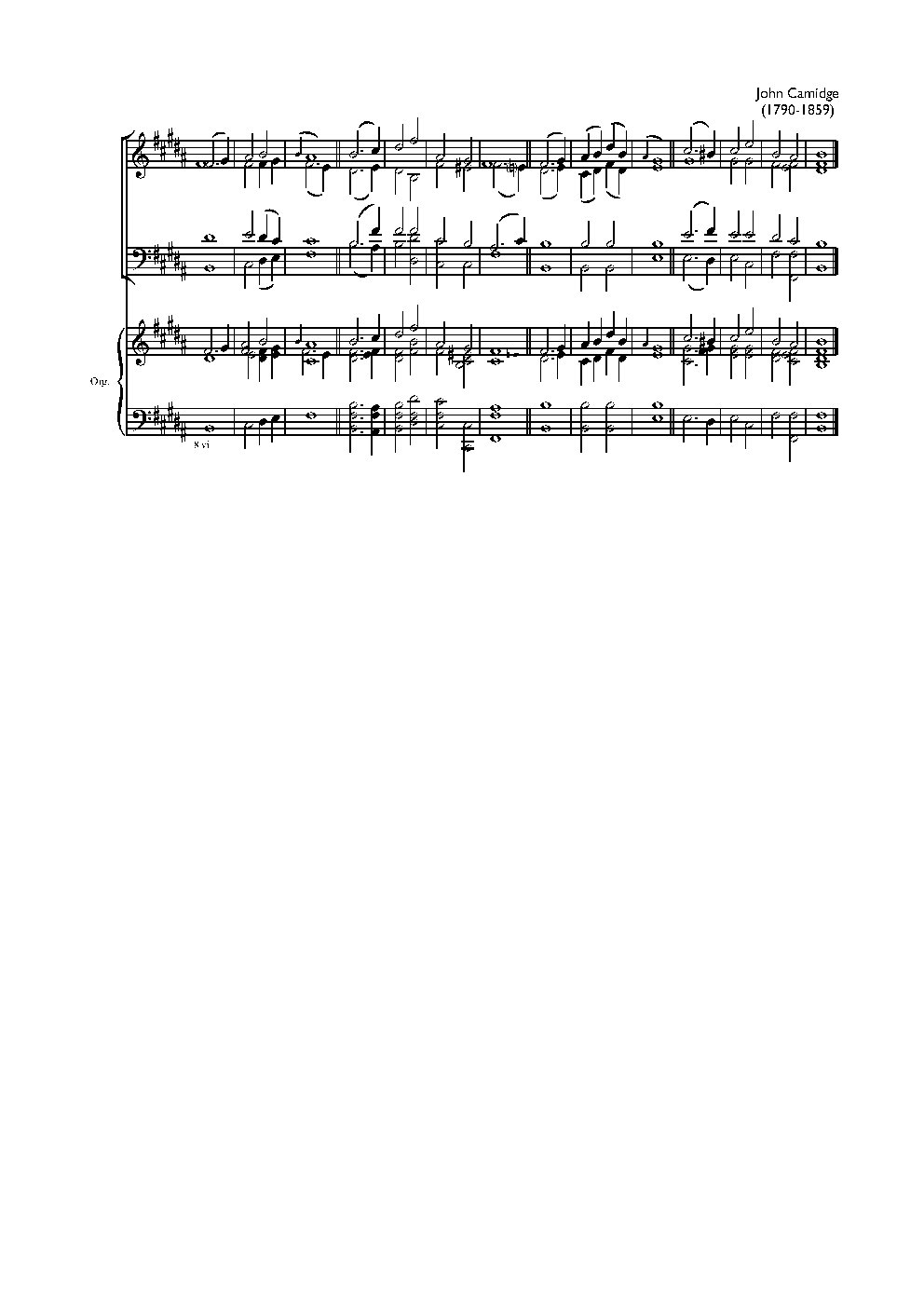 Double chant in B major