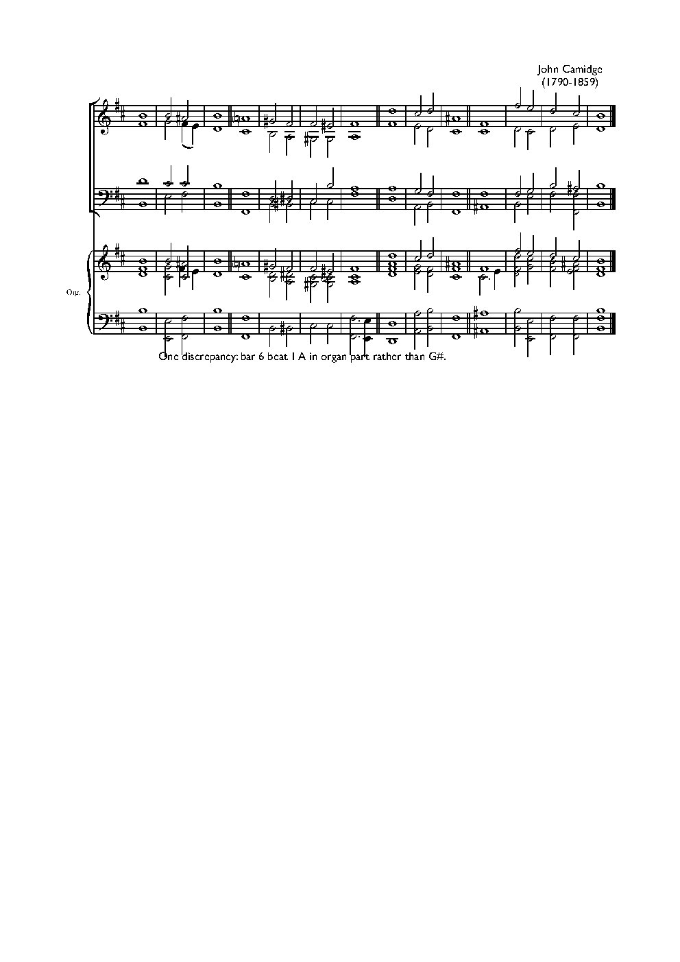 Double chant in B minor