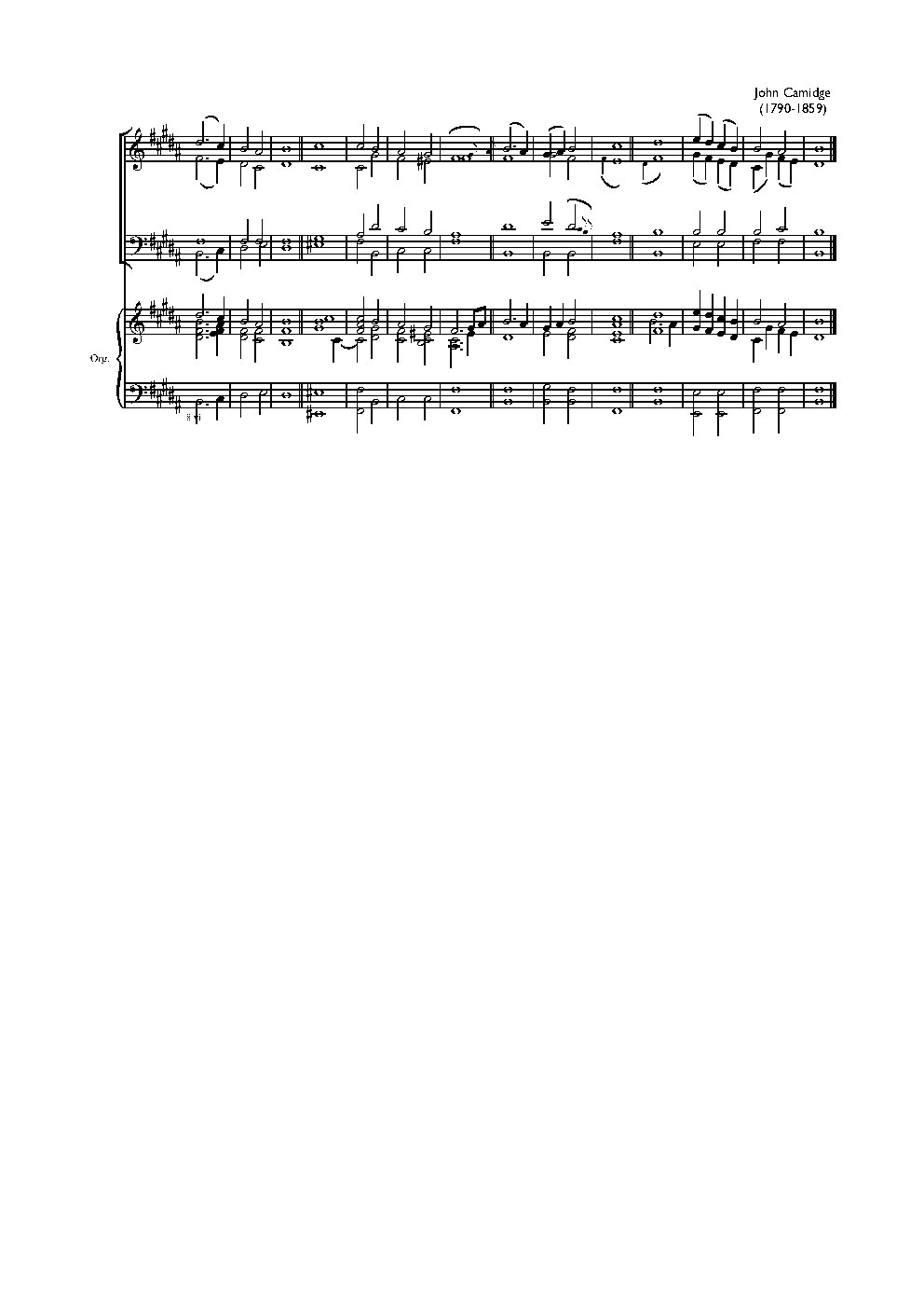 Double chant in B major II - Choir Script PDF Thumbnail