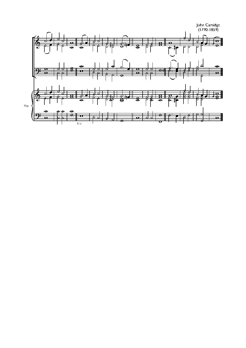 Double chant in C major - Choir Script PDF Thumbnail