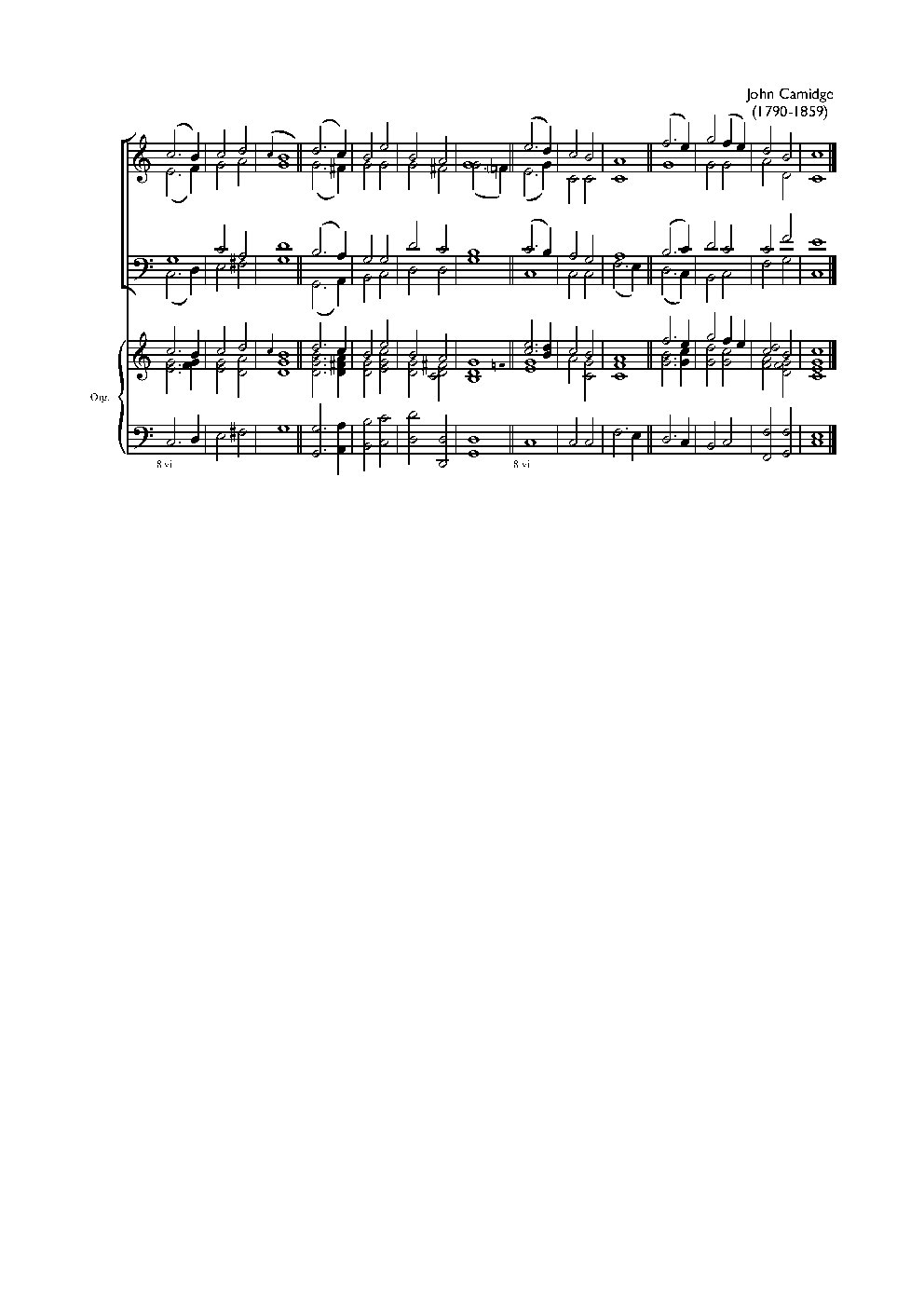 Double chant in C major II - Choir Script PDF Thumbnail