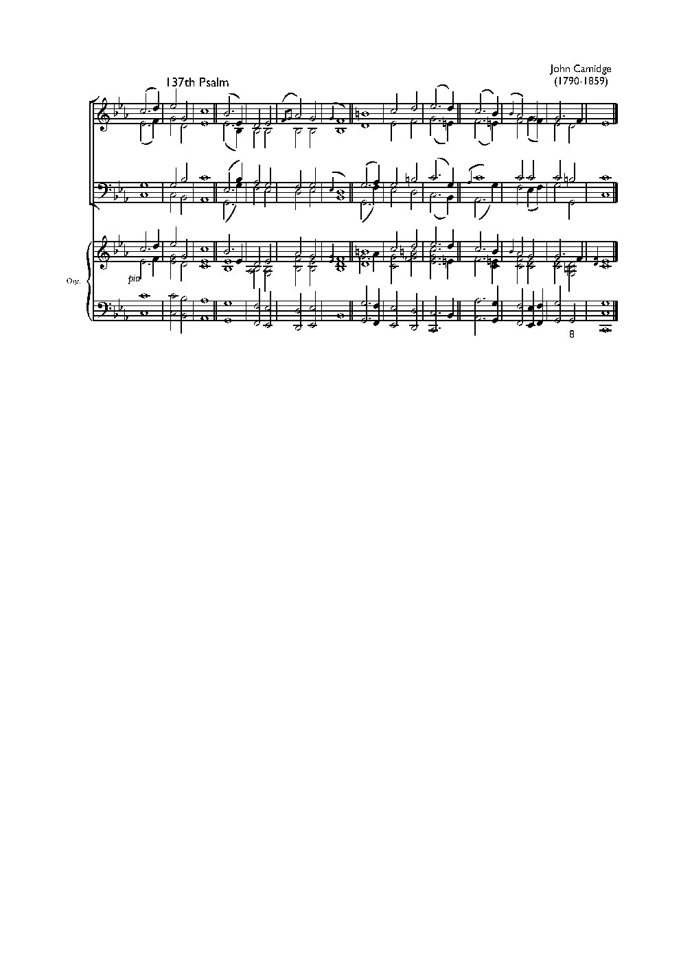 Double chant in C minor II - Choir Script PDF Thumbnail