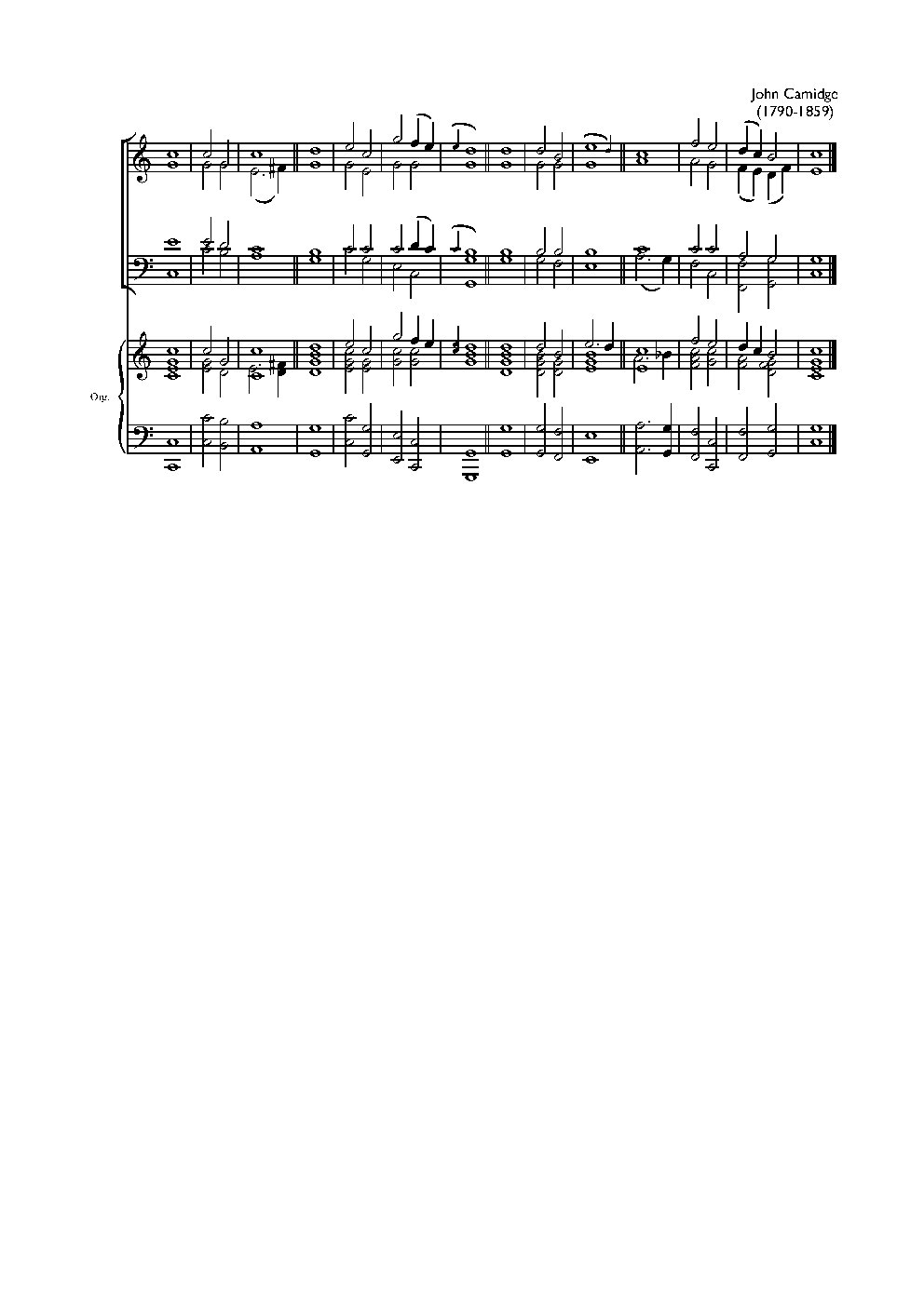 Double chant in C major V - Choir Script PDF Thumbnail