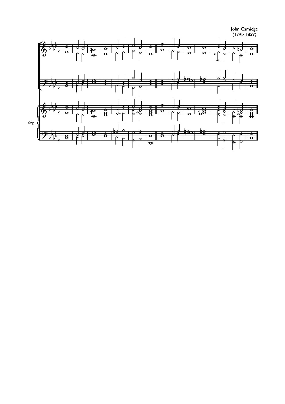 Double chant in B flat minor