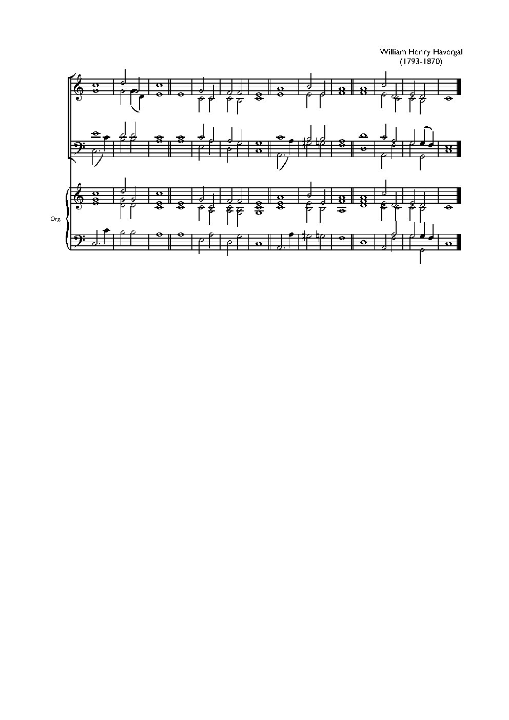 Double chant in C major I