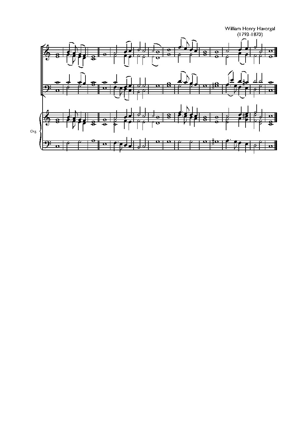 Double chant in C major III - Choir Script PDF Thumbnail