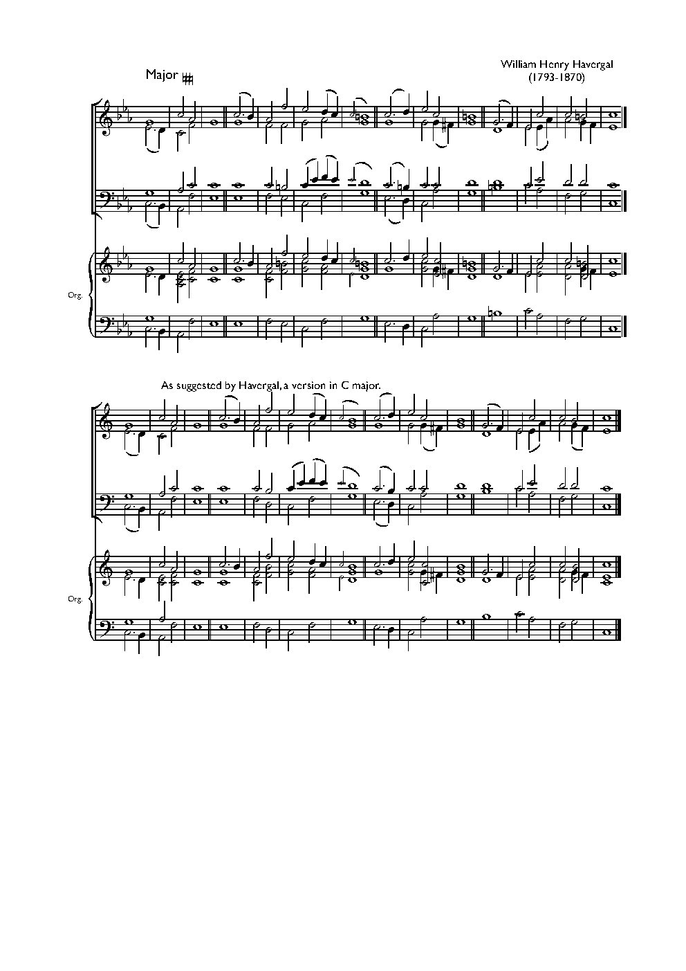 Double chant in C minor I - Choir Script PDF Thumbnail