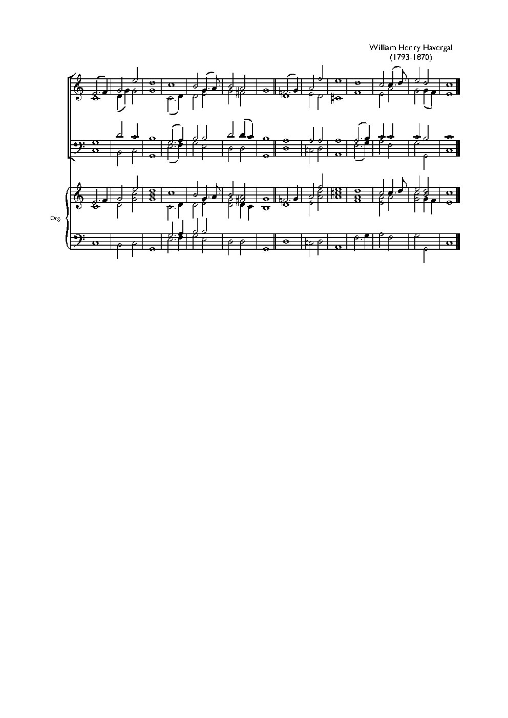 Double chant in C major VI