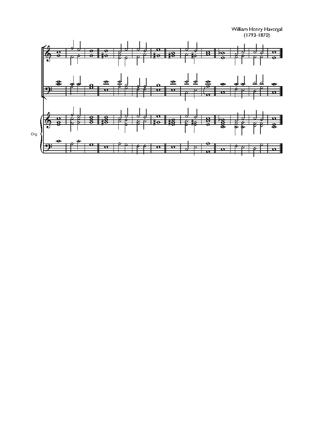 Double chant in C major VII