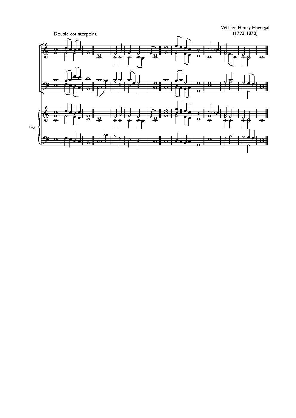 Double chant in C major VIII