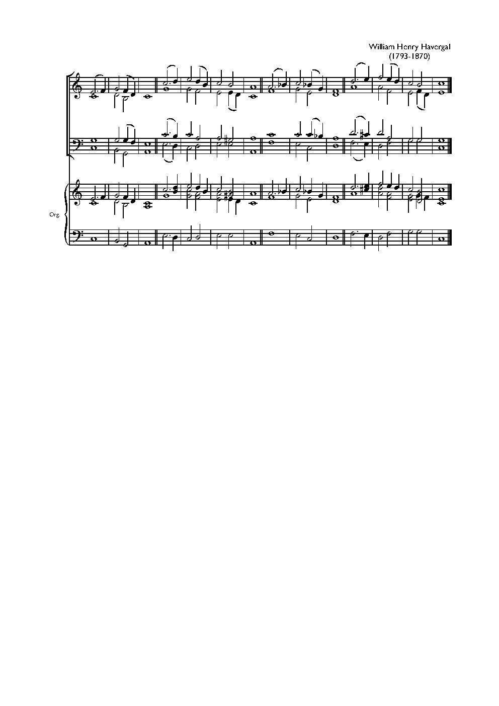 Double chant in C major X