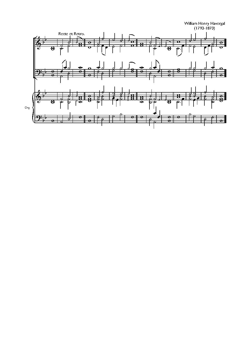Double chant in B flat major VI