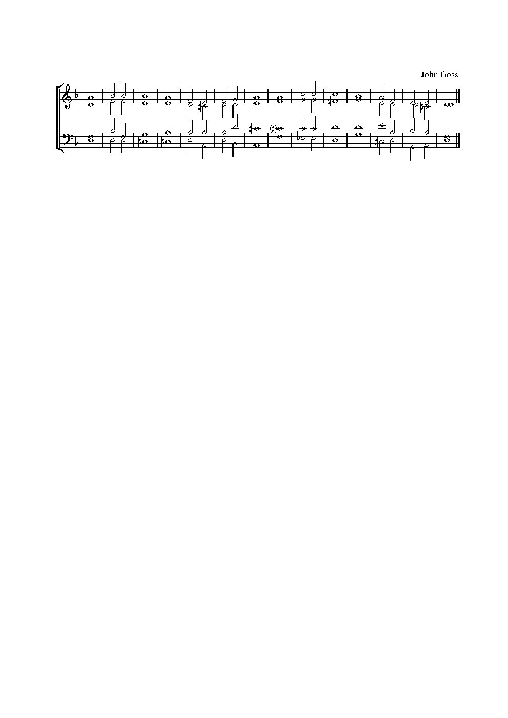 Double chant in D minor - Choir Script PDF Thumbnail