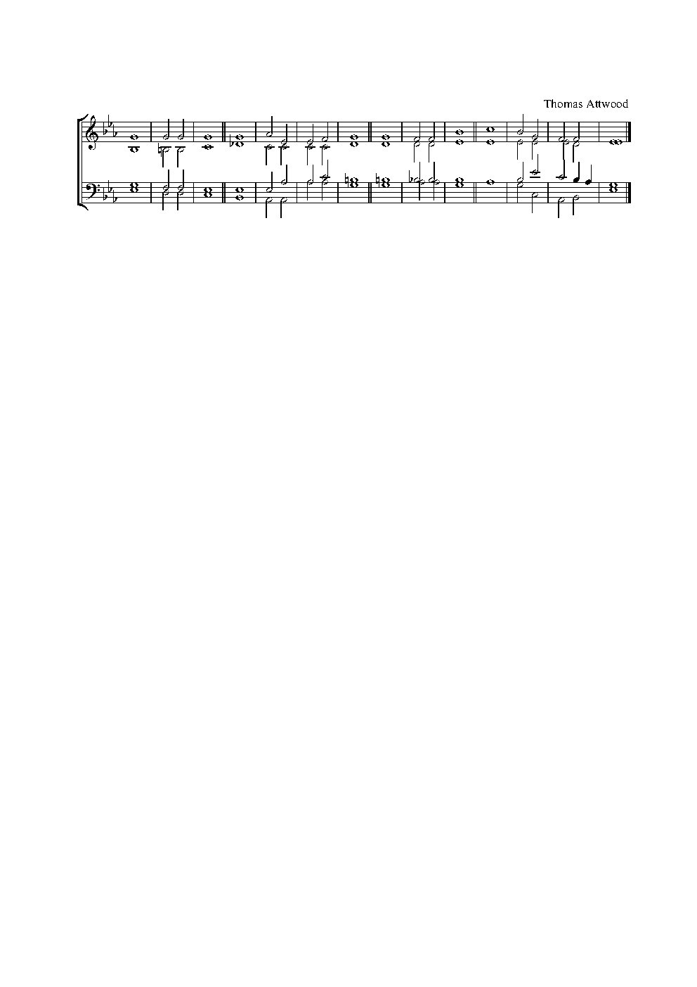 Double chant in E flat major - Choir Script PDF Thumbnail