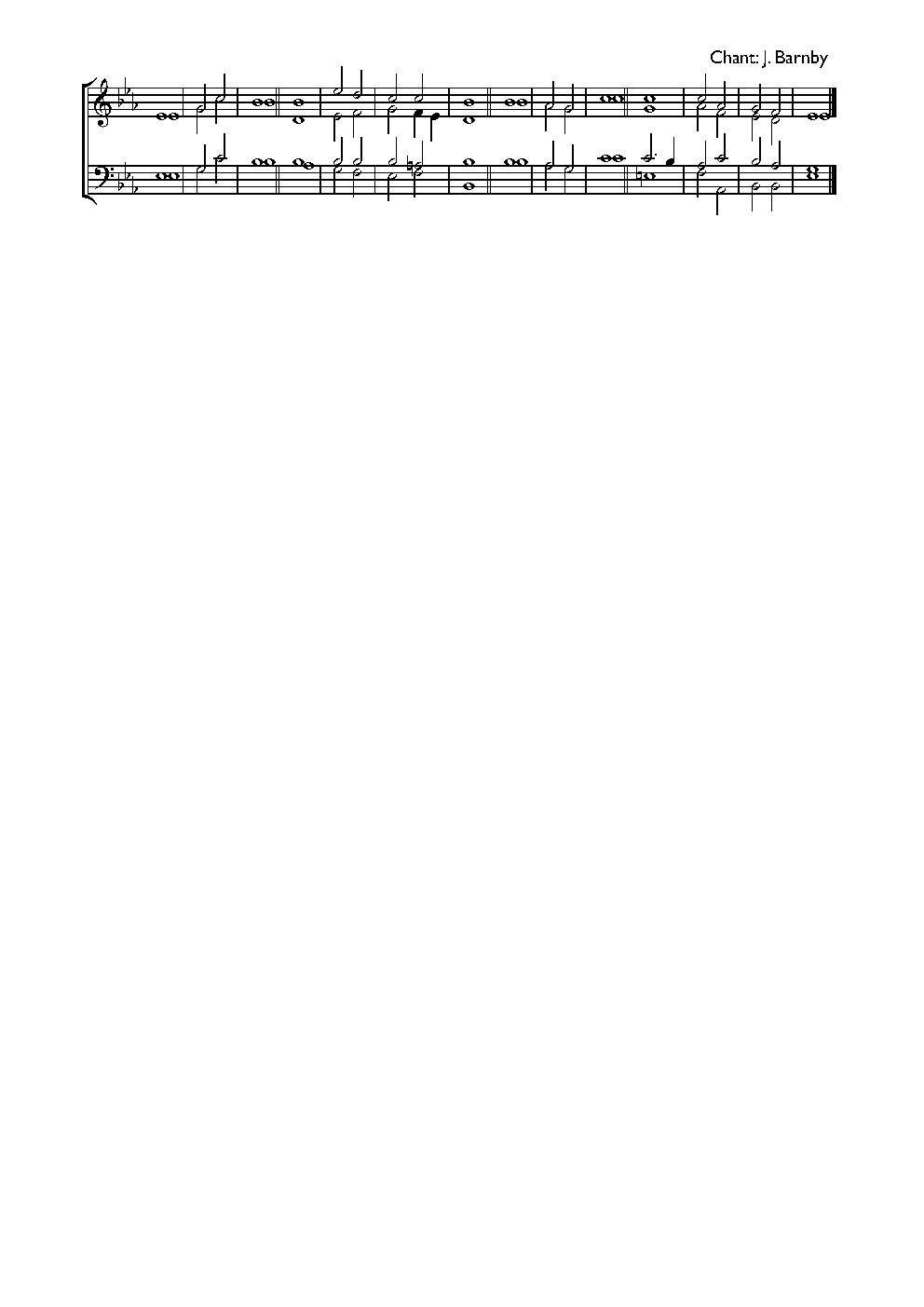 Double chant in E flat major - Choir Script PDF Thumbnail