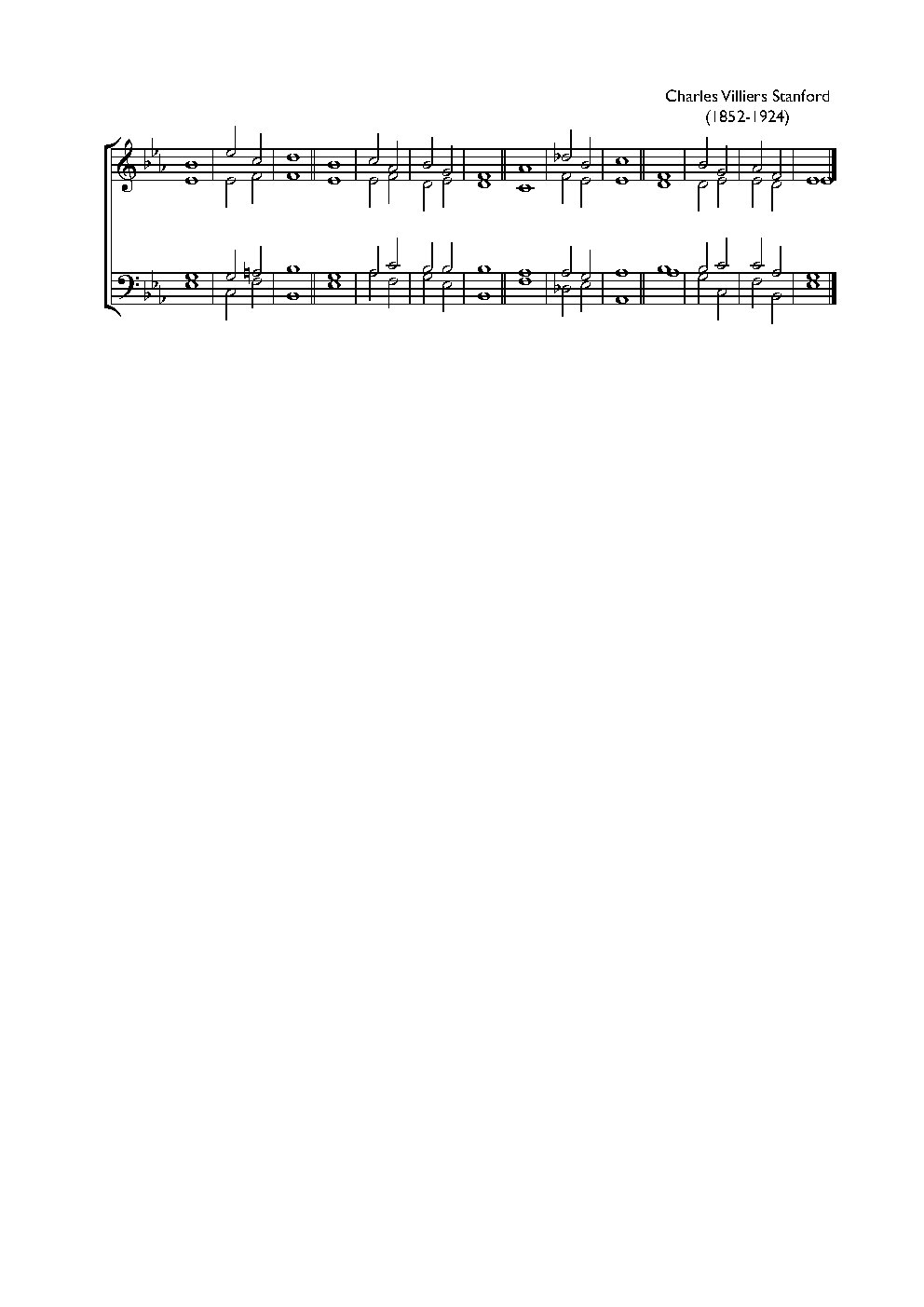 Double chant in E flat major