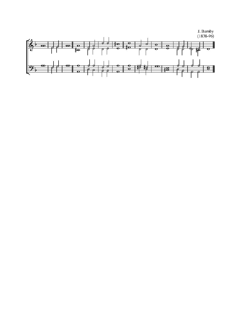 Double chant in D minor - Choir Script PDF Thumbnail