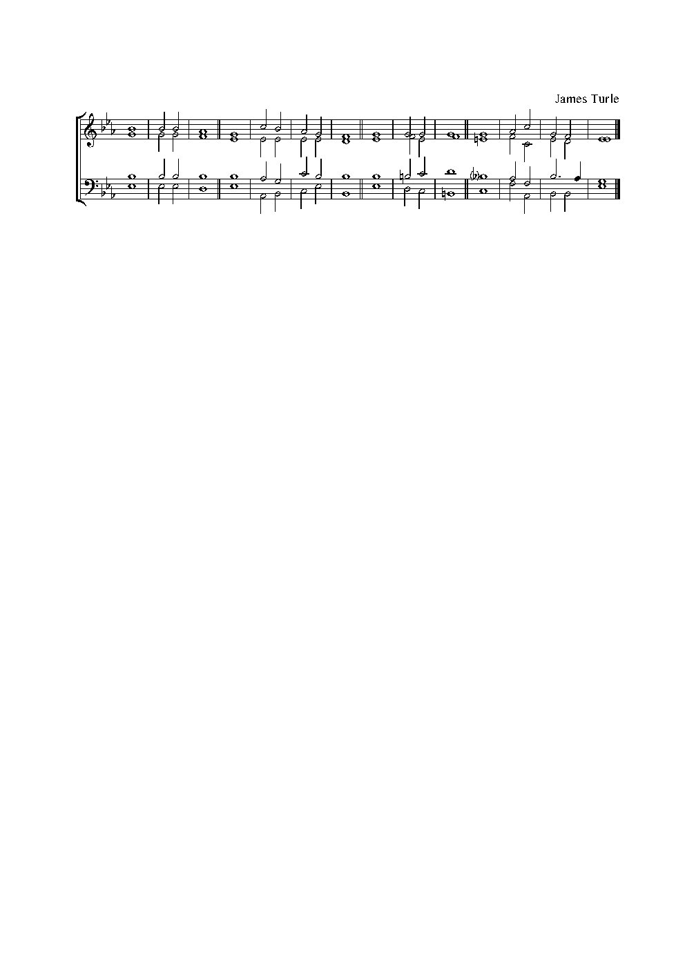 Double chant in E flat major