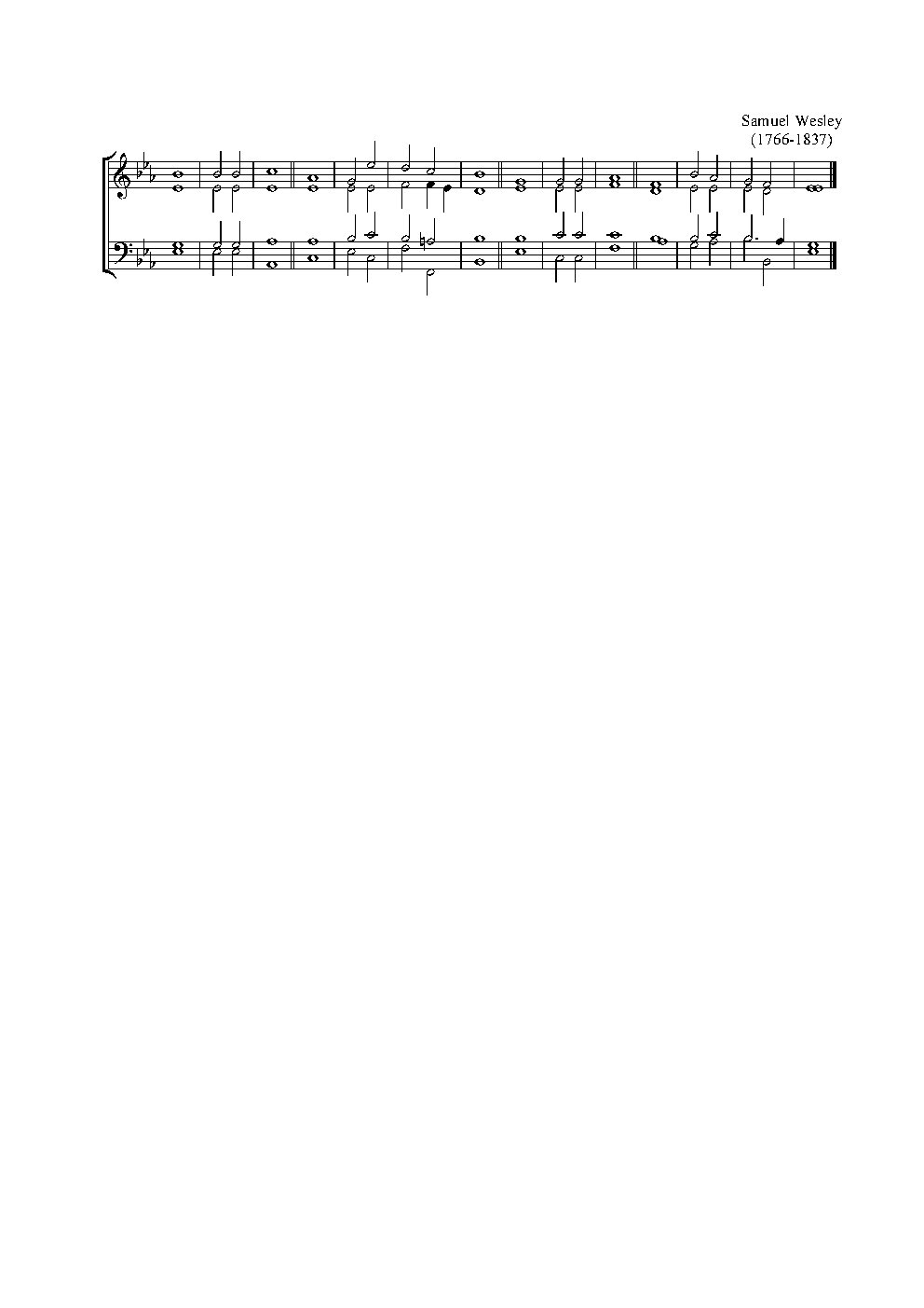 Double chant in E flat major