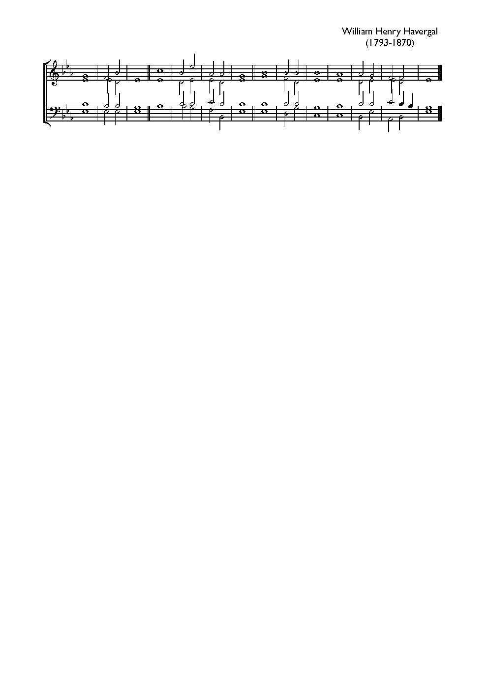 Double chant in E flat major - Choir Script PDF Thumbnail