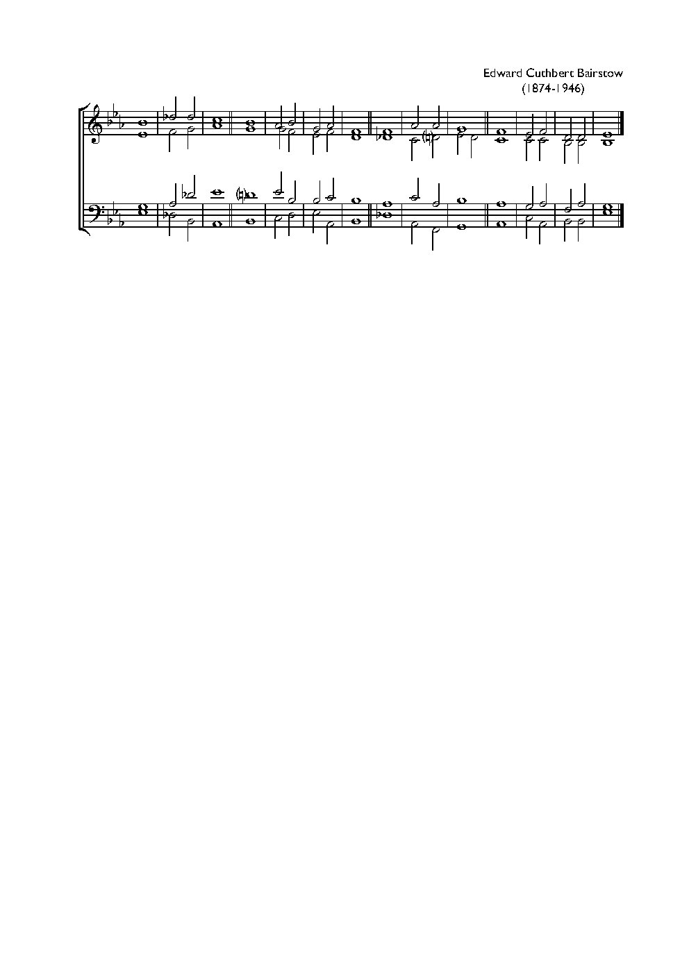 Double chant in E flat major - Choir Script PDF Thumbnail