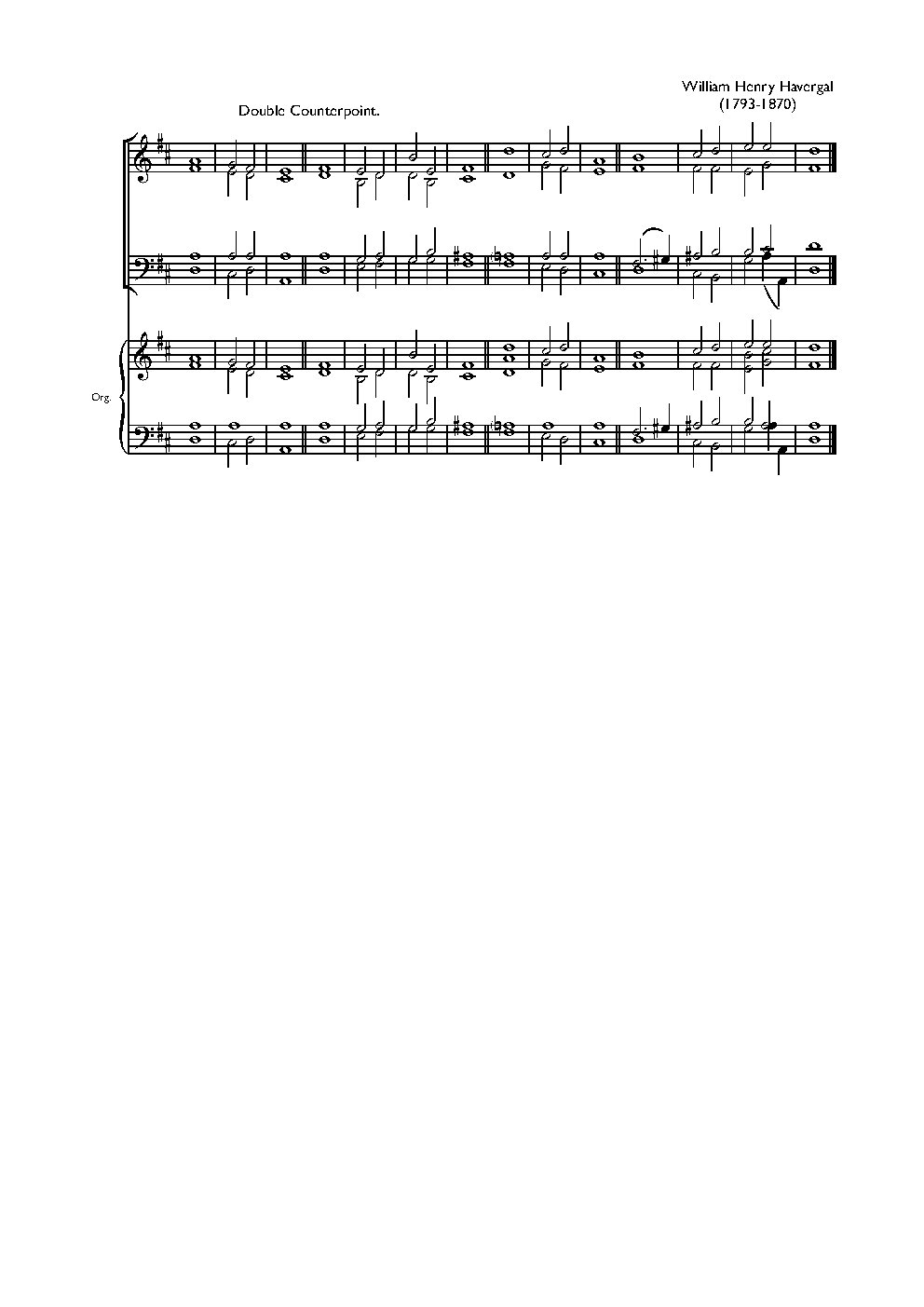 Double chant in D major I